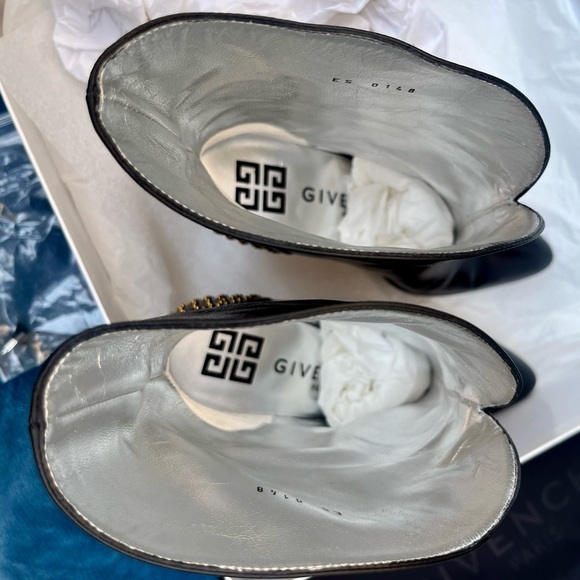 Givenchy - GV3 Mid Shaft Leather booths with Gold Studded Heel (Never Worn) - Picture 9 of 15